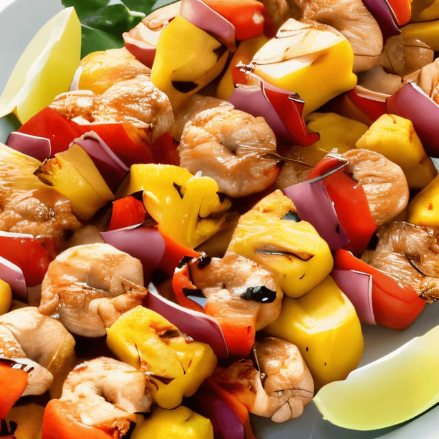 Grilled Shrimp on Skewers.